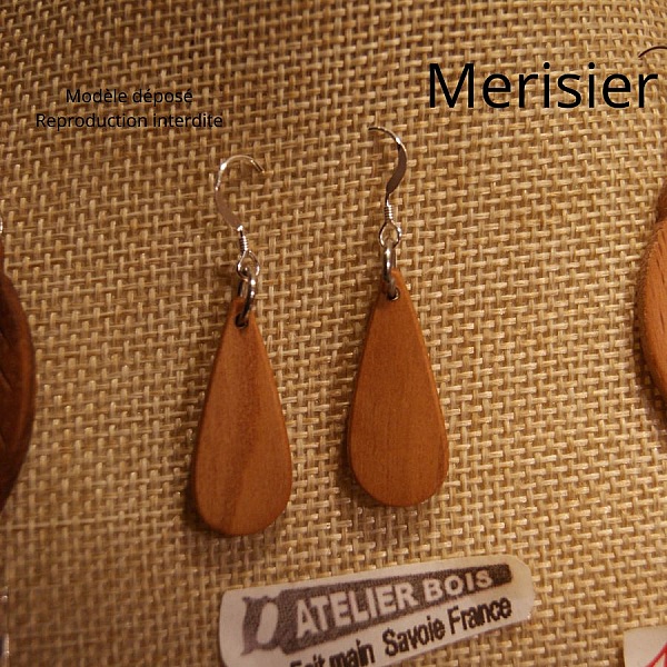 orecchini in legno di faggio gioielli etici in legno, gioielli naturali, fatti a mano