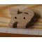 Pulsante gatto 25mm legno massiccio abbellimento fatto a mano scrapbooking animali domestici