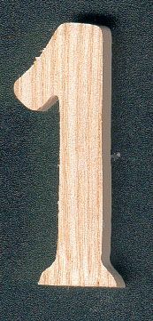 Numero di legno 1 5 cm da decorare, da dipingere