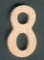 Numero 8 in legno, 5 cm, da dipingere e incollare, 