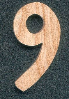Numero di legno 9 5 cm da dipingere