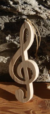 Pavimento cle 15 cm in legno di betulla decorazione musicale