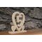 Cuore nuziale in legno, 5 anni di matrimonio, regalo decorativo originale, fatto a mano, idea regalo di matrimonio in legno