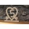 Cuore nuziale in legno, 5 anni di matrimonio, regalo decorativo originale, fatto a mano, idea regalo di matrimonio in legno