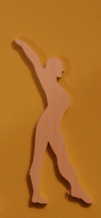 Ballerina figurina 3mm in legno massiccio abbellimento fatto a mano scrapbooking danza