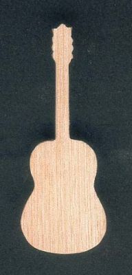 Statuetta di chitarra in legno