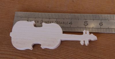 Figurina di violino ht 6 cm a bastoncino