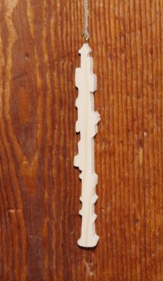 Oboe di legno 15 cm, decorazione musicale