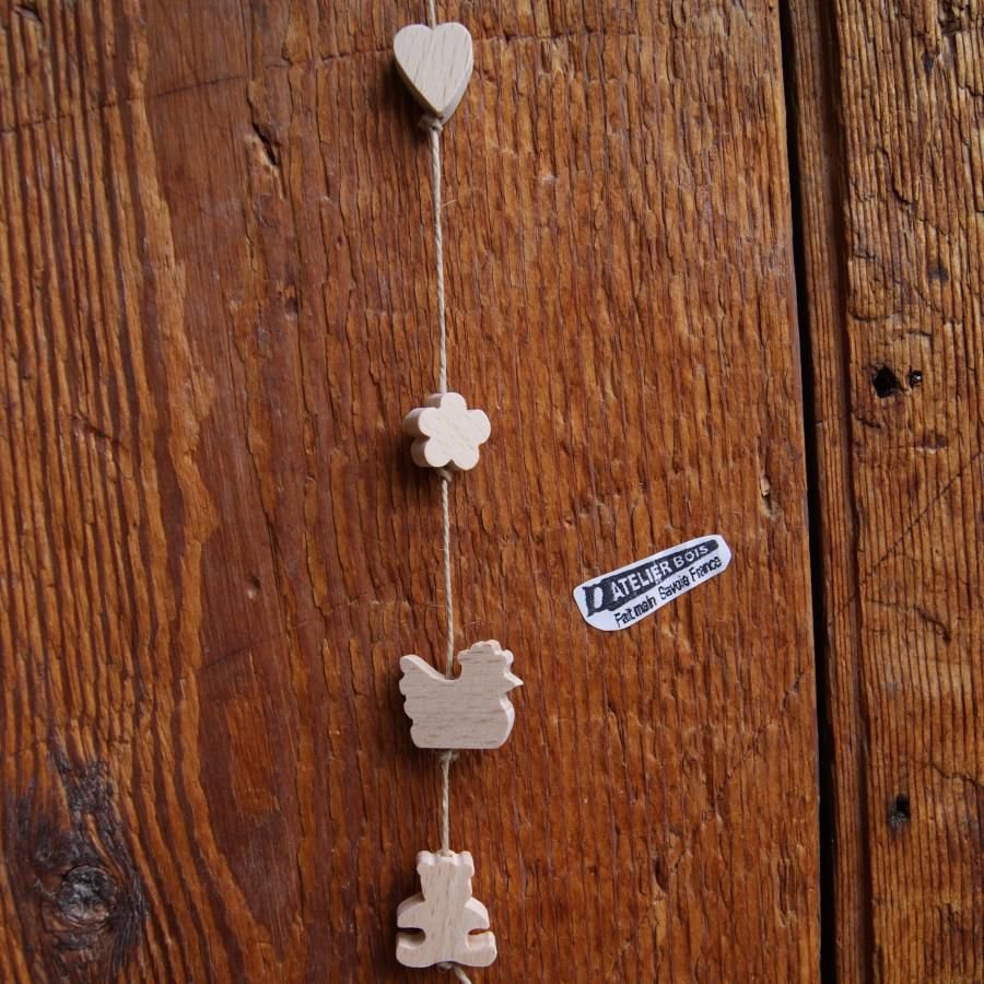 perlina di legno mela forata orizzontalmente per decorare collana bambino fatta a mano faggio massiccio