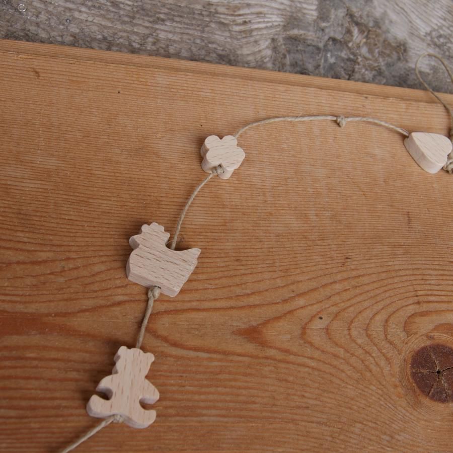 orsetto di perline in legno fatto a mano per mobili e sospensioni, foratura verticale faggio massiccio