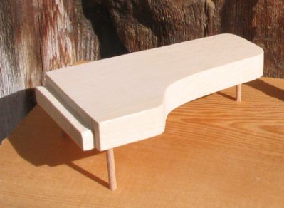 pianoforte a coda lunghezza 15 cm tema musica decorazione matrimonio in legno