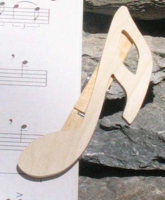 clip musicale a doppio gancio realizzata a mano in legno massiccio regalo per musicisti