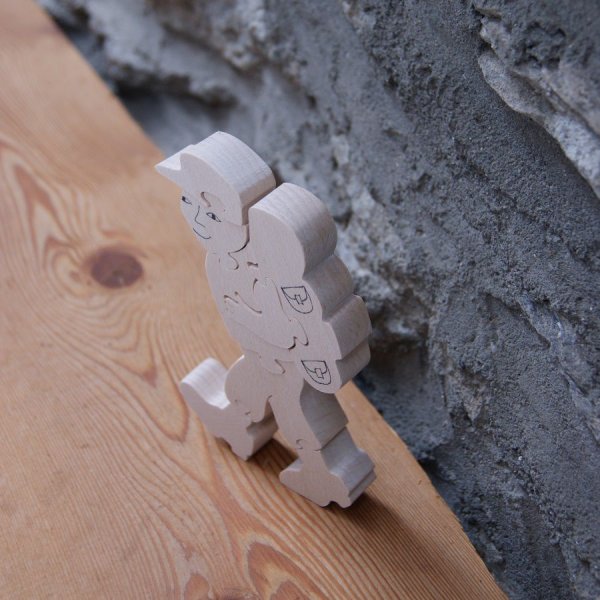  puzzle escursionista 8 pezzi in legno massiccio di faggio regalo artigianale escursionismo, montagna