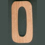 Numero 0 in legno da 10 cm a bastone
