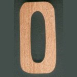 Numero di legno 0 ht 8cm marcatura