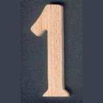 Numero 1 in legno, alto 10 cm, da dipingere