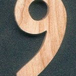 Numero di legno 9 5 cm da dipingere