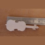 Figurina di violoncello ht 6cm in legno massiccio abbellimento fatto a mano scrapbooking musica