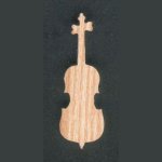 Statuetta di violoncello montata su un fuso in legno di frassino, tagliato a mano da artigiani