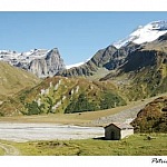 Cartolina lago di Gliere, Champagny en vanoise in estate