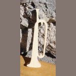 Tromba di legno 15 cm decorazione musicale