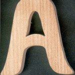 Lettera A in legno da dipingere e incollare