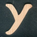 Lettera Y in legno massiccio da dipingere e incollare, fatta a mano