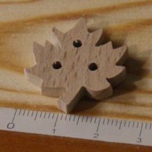 Pomello di foglie d'acero fatto a mano 25 mm in legno massiccio Abbellimento per scrapbook Foglia di albero naturale