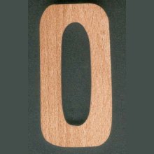 Numero di legno 0 ht 8cm marcatura