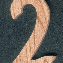 Numero 2 in legno 5 cm di marcatura