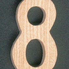 Numero 8 in legno, 5 cm, da dipingere e incollare, 