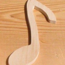 Figurina gancio lg 9cm ep 3mm legno massiccio fatto a mano abbellimento rottami musica deco