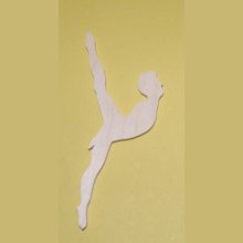 Ballerina figurina 3mm in legno massiccio abbellimento fatto a mano scrapbooking danza