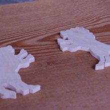leone figurina spessore 3 mm per decorare e attaccare miniature creativo abbellimento tempo libero scrapbooking fatto a mano in legno massiccio