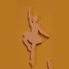 Ballerina figurina 3mm in legno massiccio abbellimento fatto a mano scrapbooking danza