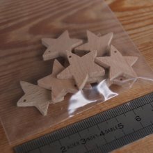 Statuetta di stella in miniatura con 5 rami forati, decorazione natalizia da appendere e decorare, legno massiccio