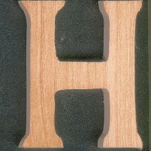 Lettera H in legno da dipingere e incollare, altezza 5 cm