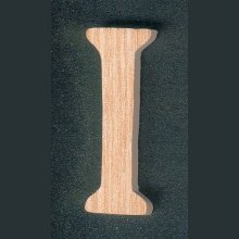 Lettera I in legno massiccio, fatta a mano, marcatura, da attaccare