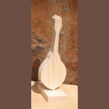 mandolino montato su base decorazione strumento in legno, fatto a mano