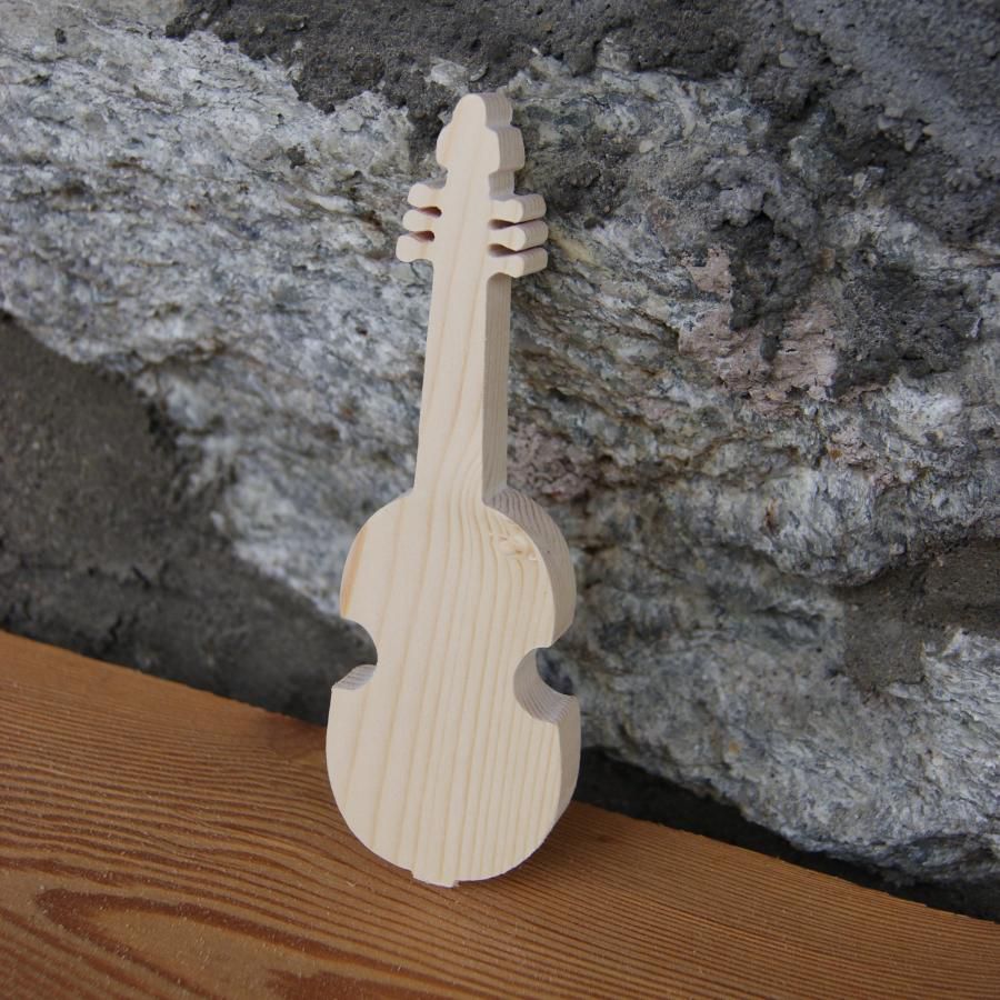 viole de Gambe en bois ht 20 cm deco theme musique